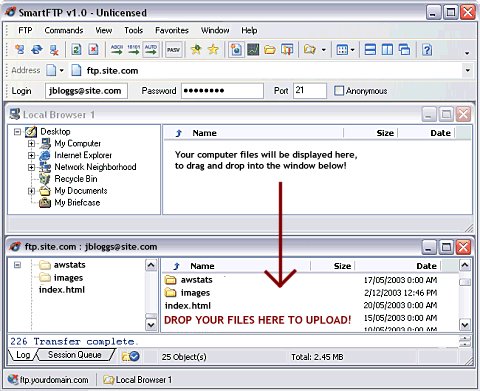 SmartFTP screeenshot